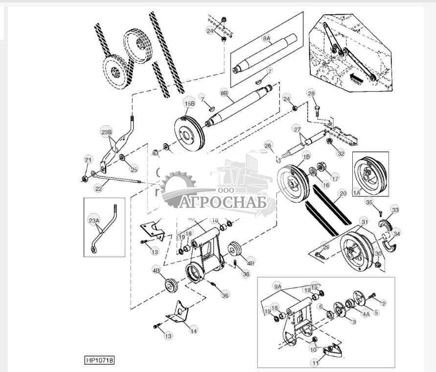 FINE CUT STRAW CHOPPER DRIVES (REAR) 